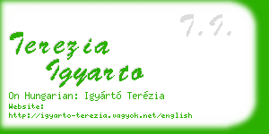terezia igyarto business card