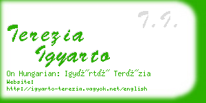 terezia igyarto business card